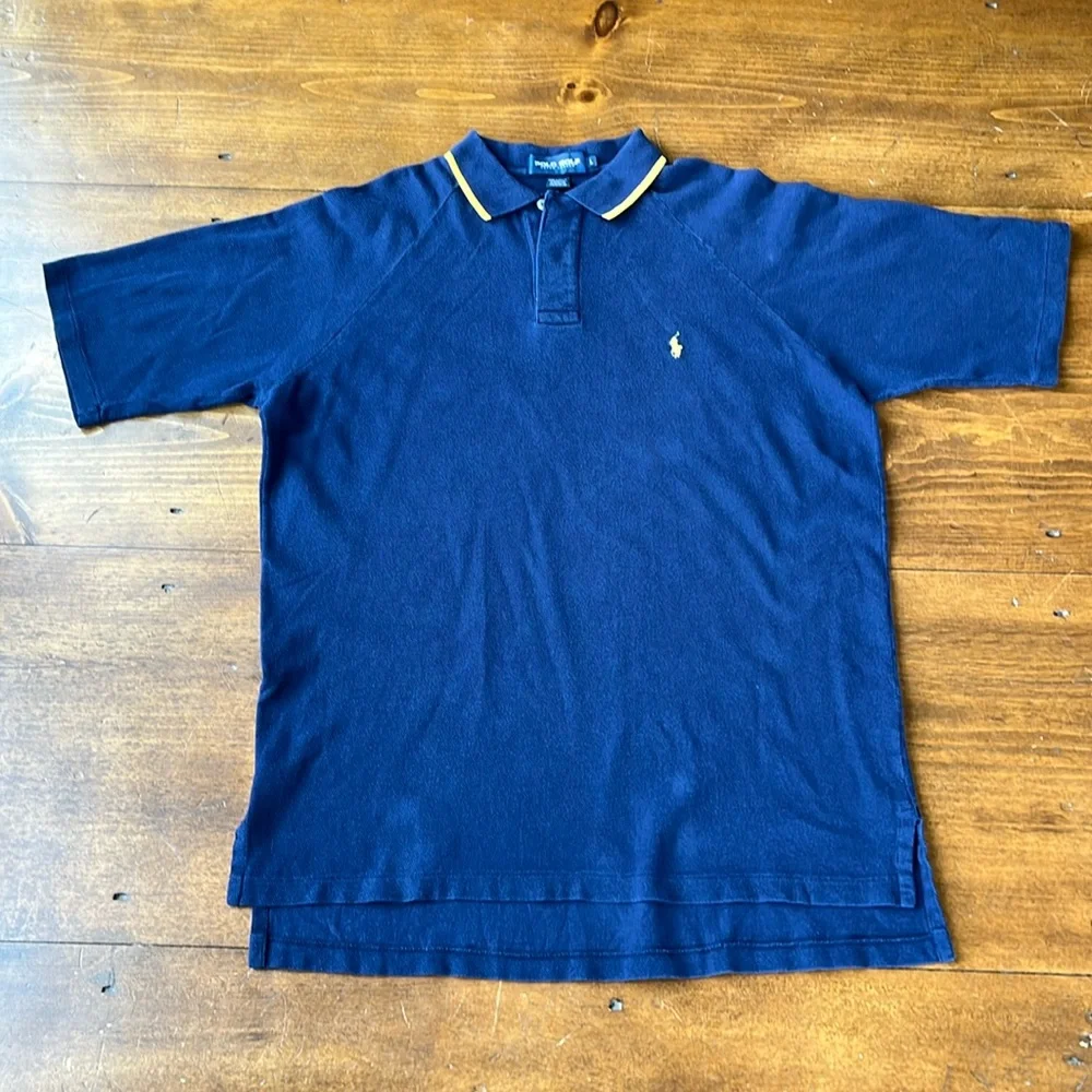 Polo Golf Ralph Lauren Navy Blue Short Sleeve Polo Shirt - Sz L